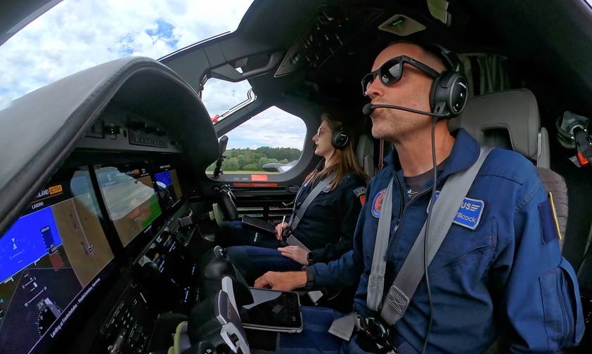 Testflug für die Autoland-Zertifizierung für den Pilatus PC-12: Die Testcrew musste nicht eingreifen. 