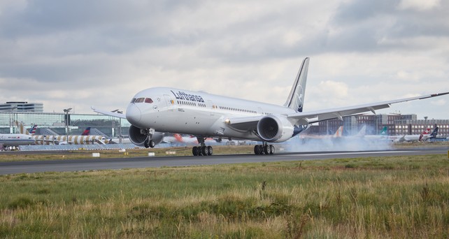 Boeing 787-9 von Lufthansa: Musste in Bogota durchstarten.