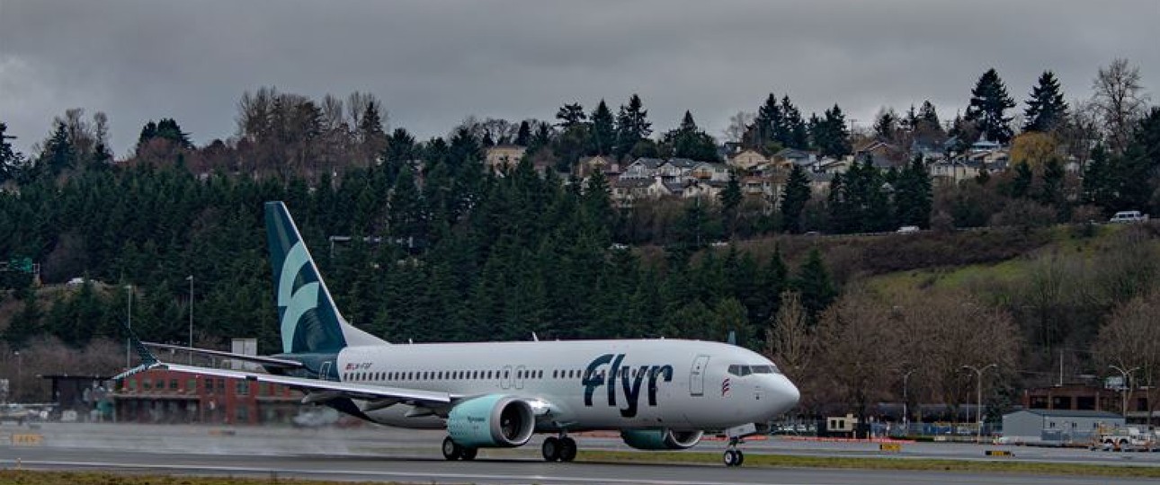 Jet von Flyr: Die Flotte besteht auf sechs Boeing 737-800 und sechs 737 Max 8.