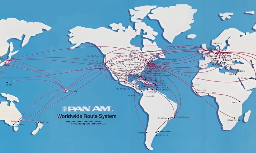 Jahr 1981: So stellte Pan Am damals ihr Streckennetz dar.