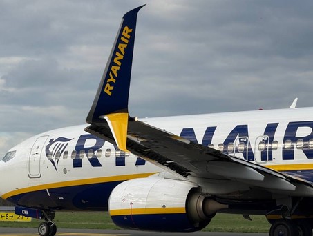 Boeing 737 Max von Ryanair: Ohne Internet unterwegs.