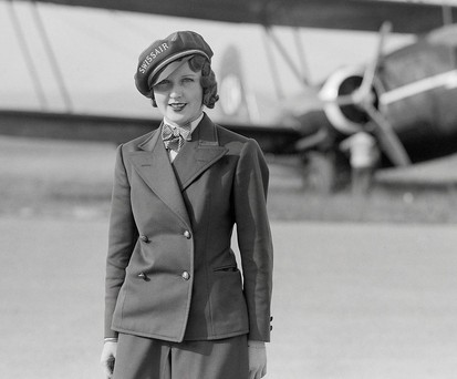 Nelly Diener: Sie wurde 1934 bei der Swissair die erste Flugbegleiterin Europas.