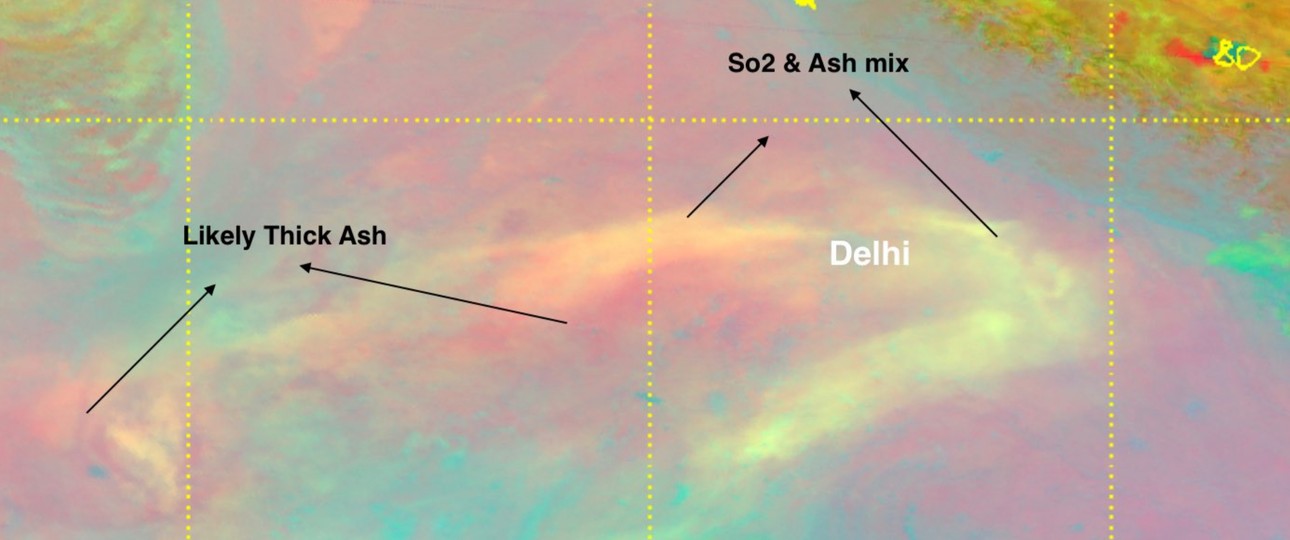 Aschewolke über Indien: Der Luftverkehr ist beeinträchtigt. 