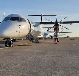 Bombardier Dash 8 von LGW: Die insolvente Fluglinie, die für Eurowings flog, stellte ihre gesamte Flotte von 15 Dash 8 in Bratislava ab.
