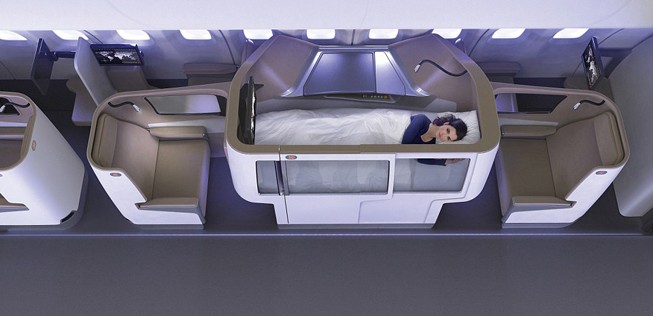 Schlafen über den anderen Passagieren: So stellen die Designer sich den Superthron vor.