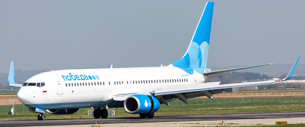 Boeing 737 von Pobeda: Zu wenig Ersatzteile.