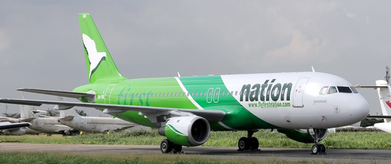 Airbus A320 von First Nation Airways: Am Boden.