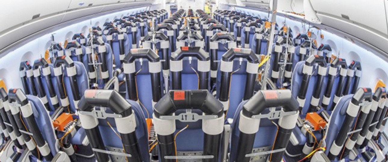 Der ganze Flieger ist voll besetzt – aber nicht mit Menschen.