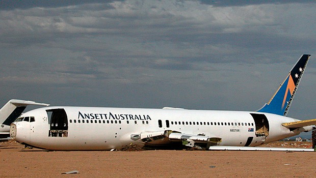 Ansett Australia: Ende am 14. September 2001. Hohe Schulden und der Einbruch der Nachfrage waren Gift für die Airline.