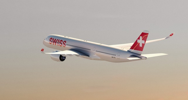 Airbus A350 von Swiss: Ein Flieger muss noch eine ganze Weile in Almaty bleiben. 
