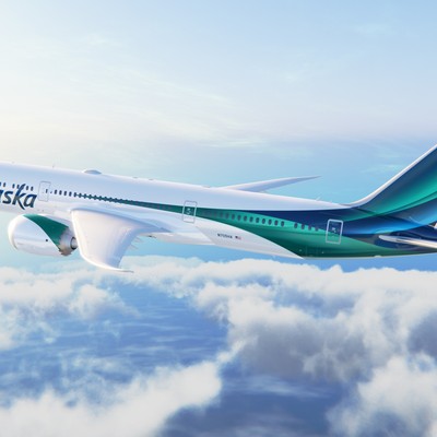 Die neue Lackierung auf einer Boeing 787 von Alaska Airlines: Expansionsdrang.