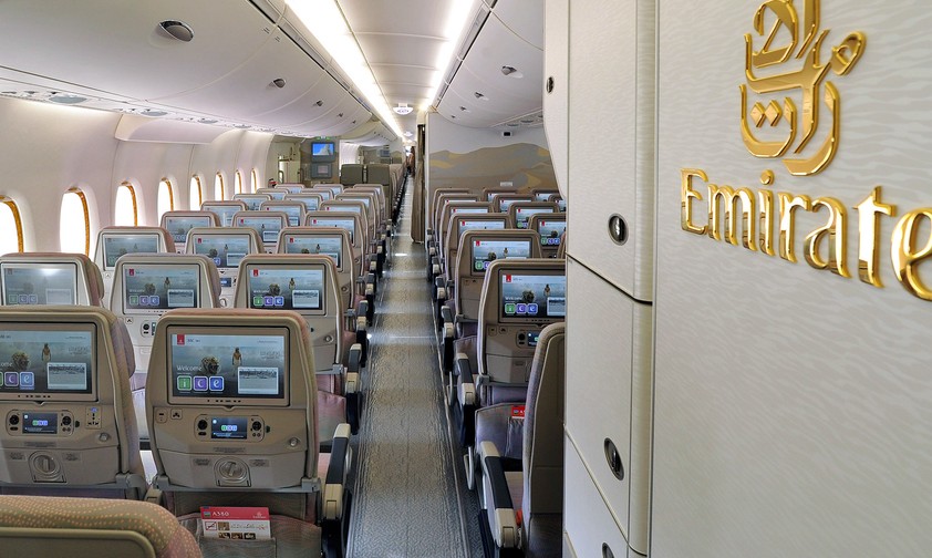 Emirates-Kabine: In einem Flieger wurde es ungemütlich.