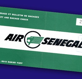 Ticket von Air Senegal von 1982: Der Name wird aus der Versenkung geholt.