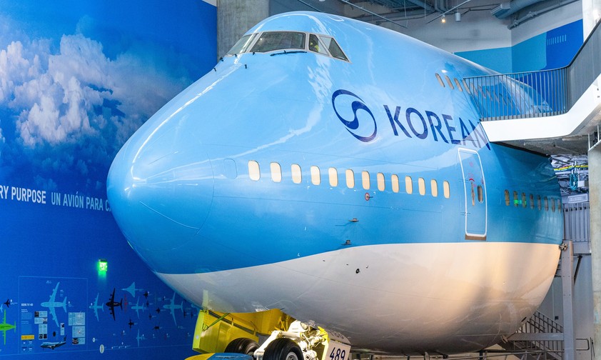 Der Rumpf einer Boeing 747-400 von Korean Air: Das Flugzeug wird Herzstück einer neuen Ausstellung in Los Angeles.