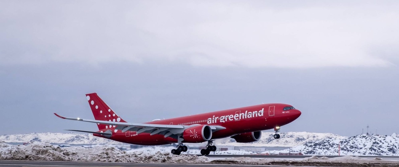 Airbus A330 von Air Greenland bei der Landung in Nuuk: Die Sicherheit des Frachtbereichs reicht nicht aus.