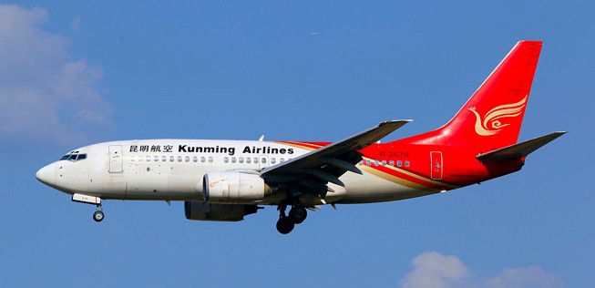 Kunming Airlines unterzeichnete eine Absichtserklärung zum Kauf von 10 Boeing 737 Max 7 (im Bild: Boeing 737-700)