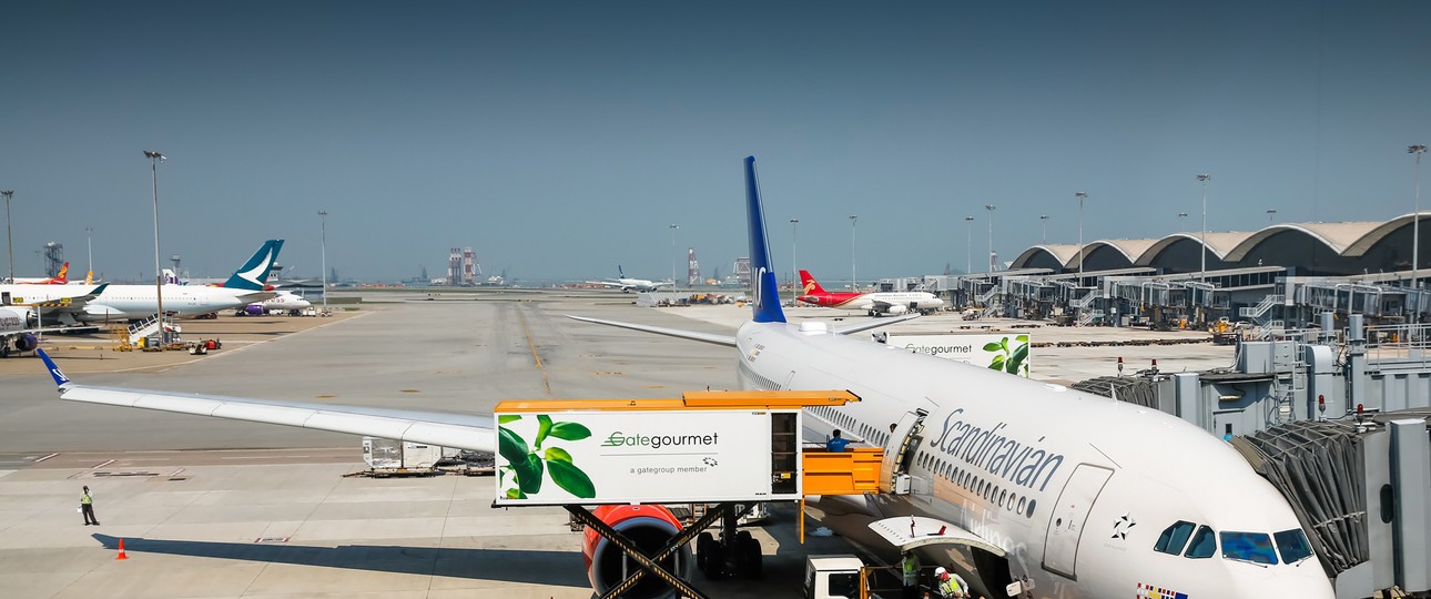 Unser SAS-A330 am Gate in Hongkong