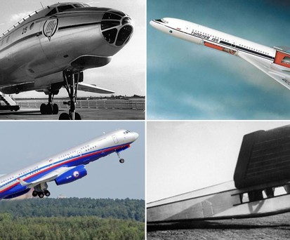 Flieger aus der 100-jährigen Geschichte von Tupolev.