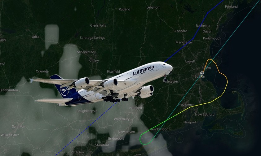 airbus a380 lufthansa washington boston