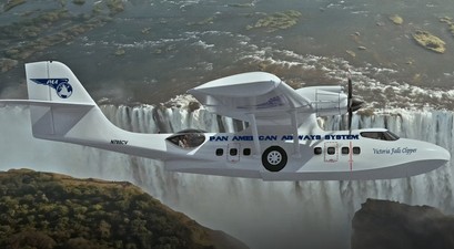 Catalina II im Flug: Pan American Airways System plant Luxus-Flüge.