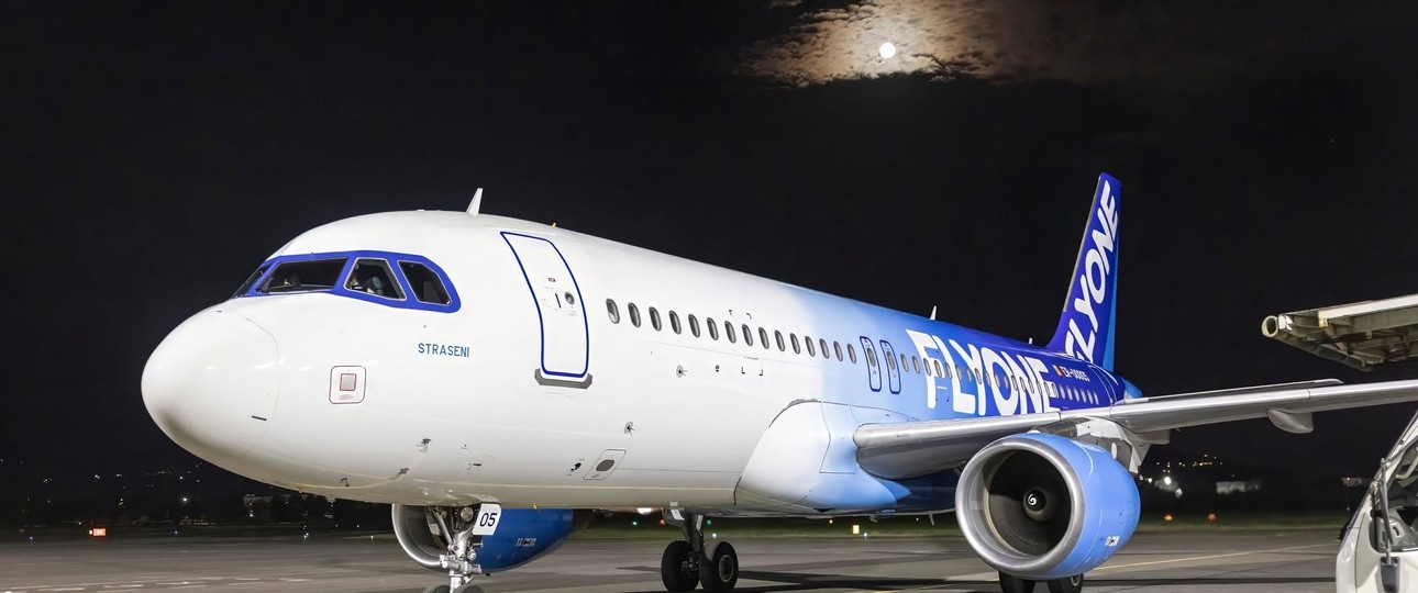 Flugzeug von Fly One: Die Airline fliegt mit Airbus A320 und A321.