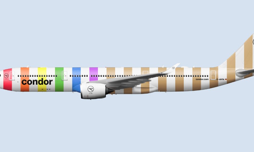Wir haben am Computer visualisiert, wie ein bunter Condor-Jet aussehen könnte.