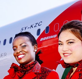 Flugbegleiterinnen von Kenya Airways: Ungewisse Zukunft.