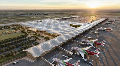Computeranimation des neuen Terminals von Casablanca: Das neue Gebäude soll Ende 2029 fertiggestellt sein.