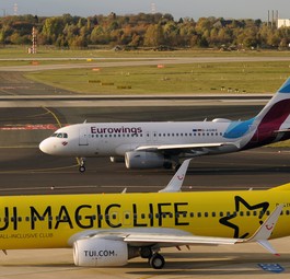 Jets von Tui und Eurowings in Düsseldorf: Die ausländische Konkurrenz wächst in Deutschland.