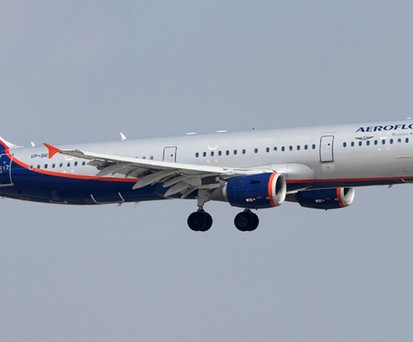 Airbus A321 von Aeroflot: Flog kurz über Estland.