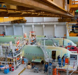 Werk in Tianjin: Hier werden A320 fertig gebaut.