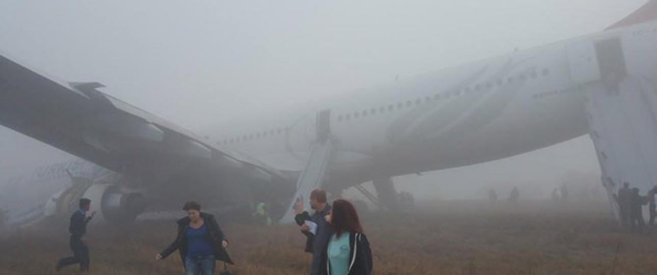 Zur Zeit der Landung des Airbus A330 von Turkish Airlines lag dichter Nebel über Kathmandu.