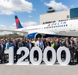 Erst in diesem Monat lieferte Airbus sein 12.000. Flugzeug aus. Es war ein A220 für Delta.