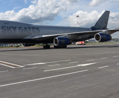 Boeing 747 von Sky Gates: Bald am Hahn zu sehen.