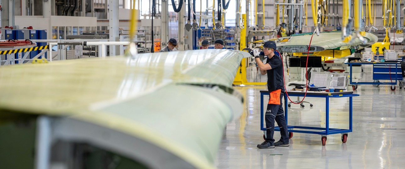 Tragflächen-Produktion bei Airbus in Broughton: Für den A321 Neo liegen viele Bestellungen vor.