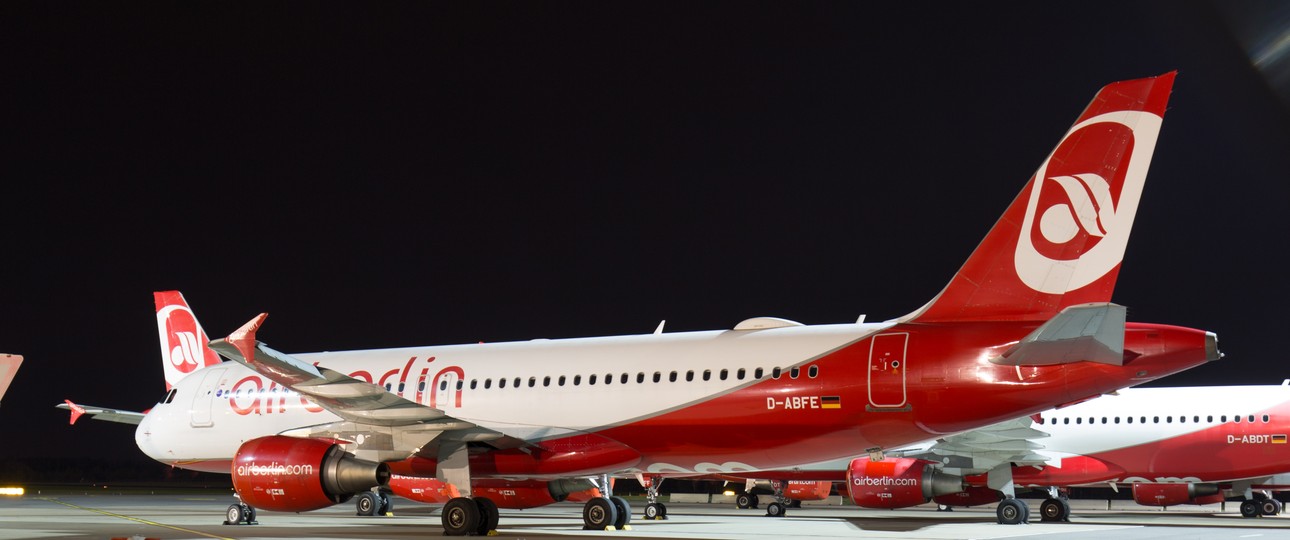 Geparkte Flieger von Air Berlin: Zwei Airlines haben die einstige Nummer zwei in Deutschland abgelöst.