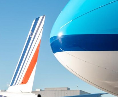 Flieger von Air France und KLM: Die Gruppe sieht sich besser aufgestellt als Lufthansa. 