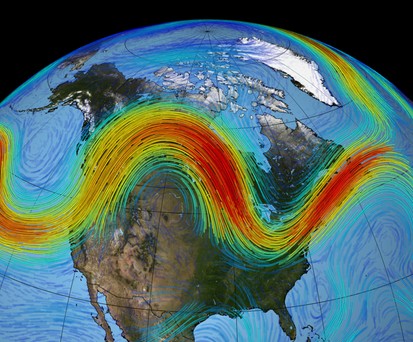 Visualisierung des Polar-Jetstreams: Keine statische Größe.