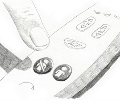 Die Zeichnungen des deutschen Illustrators Christoph Niemanns lassen den Betrachter schmunzeln: Ob man mit dem Knopf auch seinen Sitznachbarn «löschen» kann?