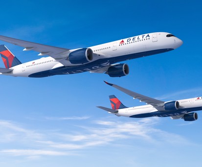Airbus A350 und Airbus A330 in Delta-Farben: Die Airline will mehr.