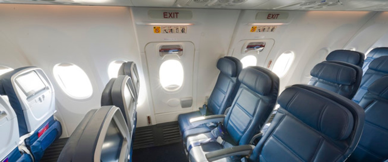 Economy Class von Delta Air Lines: Wenn es so ausschaut, gibts keine Probleme.