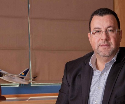 Nouvelair-Chef Chokri Zarrad in seinem Büro: Seine Fluggesellschaft soll wachsen.