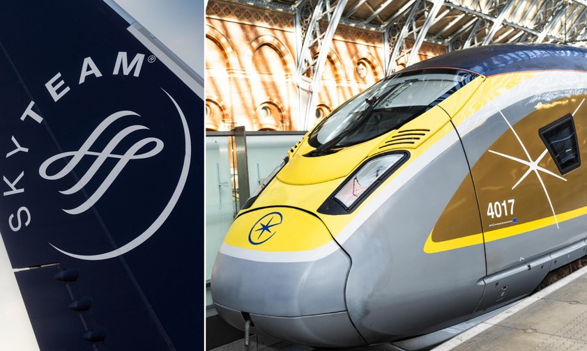 Skyteam-Heck und Eurostar-Zug: Arbeiten ab nächstem Jahr zusammen.