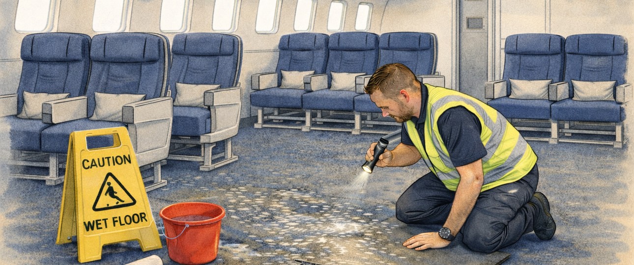 Waren nach dem Flug Inspektionen nötig, wie in dieser Illustration sehr frei dargestellt? Details sind nicht bekannt.