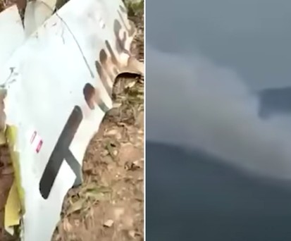 Amateurvideo eines Trümmerteils: Könnte von der Boeing 737 stammen.