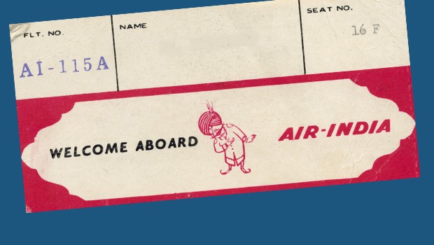 Alte Bordkarte von Air India: Bei der Umschulung wurde geschummelt.