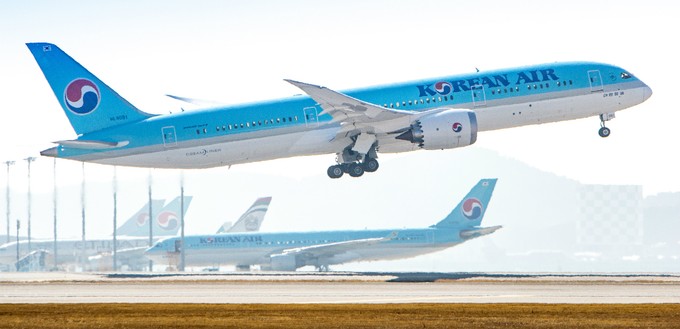 Boeing 787-9 von Korean Air: Kommt heutzutage Richtung USA zum Einsatz.