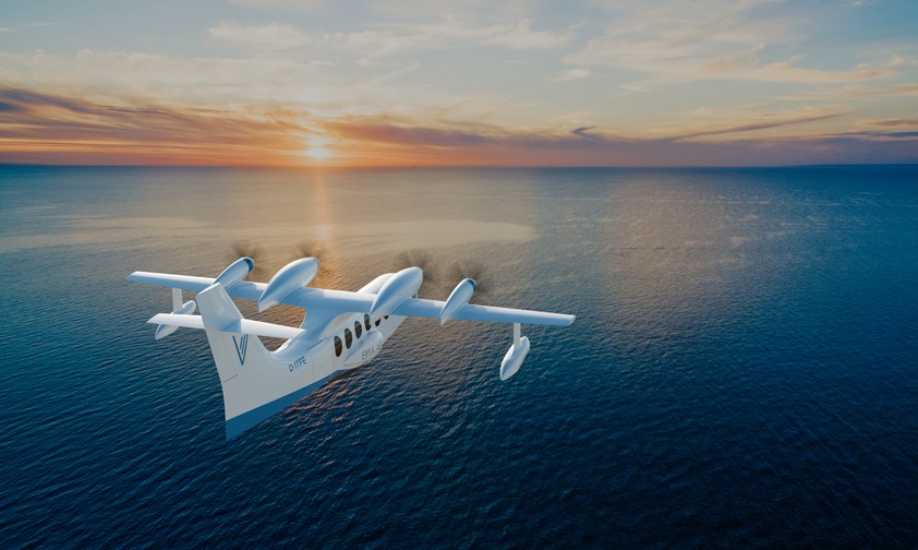 Animation der Polaris im Look von Evia Aero: Frühestens ab 2030 werden die ersten Flugzeuge geliefert. 