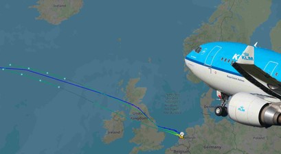 Flugverlauf von KL961: Der A330 landete nach fünf Stunden wieder in Amsterdam.