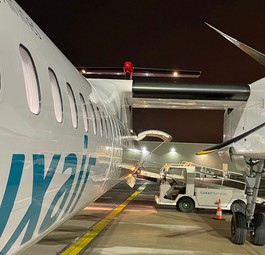 Eine Dash-8 von Luxair: Die Fluggesellschaft will subventionierte Flüge ab Slowenien.